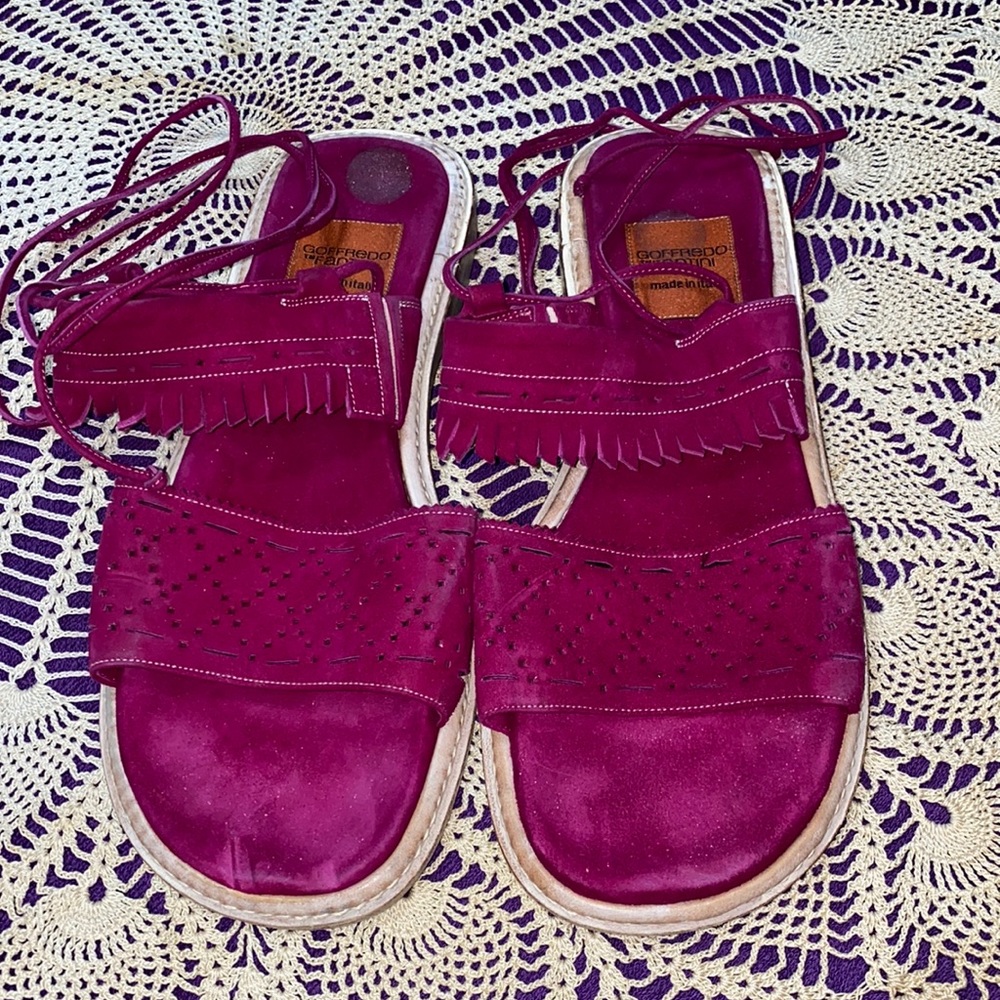 Vintage Lace up Sandals By Goffredo “ Fantini”